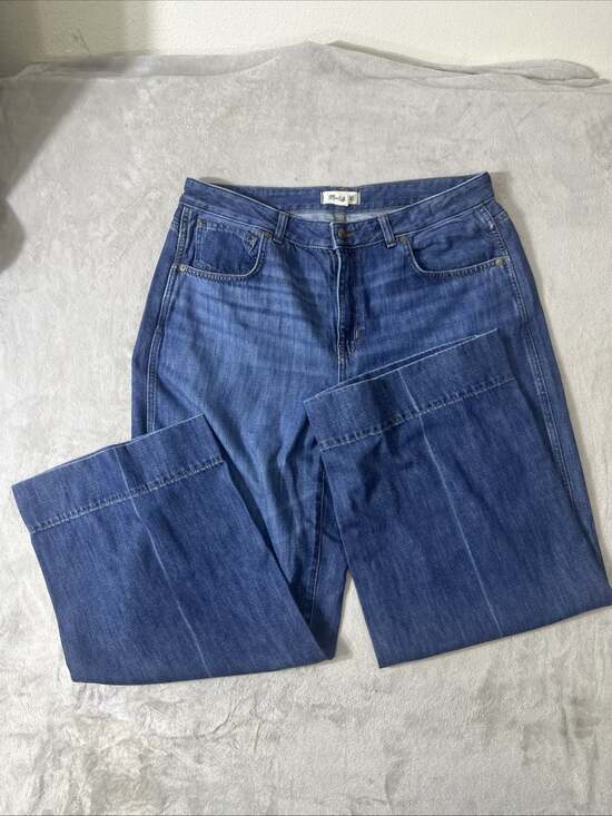 Madewell Accessories - Madewell Superwide Leg Jeans Women’s 14W Dark Wash High Rise Wide Leg